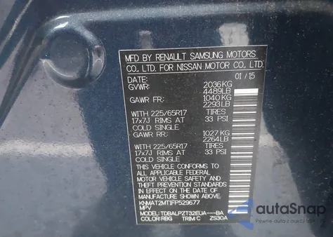 2015 Nissan Rogue S from USA, damaged, VIN KNMAT2MT1FP529677